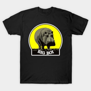 big boi hippo zoo african animal meme T-Shirt